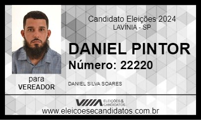 Candidato DANIEL PINTOR 2024 - LAVÍNIA - Eleições