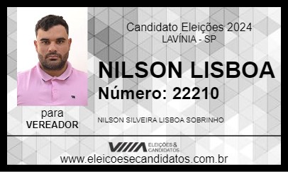 Candidato NILSON LISBOA 2024 - LAVÍNIA - Eleições