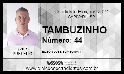 Candidato TAMBUZINHO 2024 - CAPIVARI - Eleições