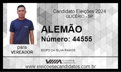 Candidato ALEMÃO 2024 - GLICÉRIO - Eleições