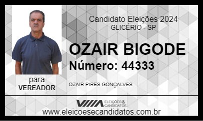 Candidato OZAIR BIGODE 2024 - GLICÉRIO - Eleições