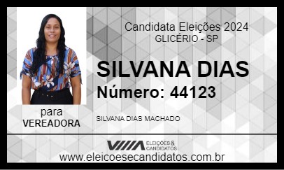 Candidato SILVANA DIAS 2024 - GLICÉRIO - Eleições