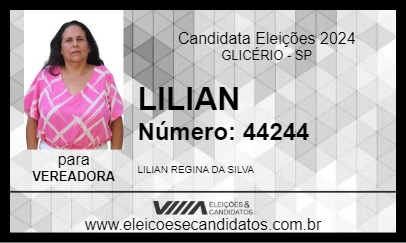 Candidato LILIAN 2024 - GLICÉRIO - Eleições