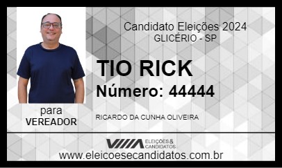 Candidato TIO RICK 2024 - GLICÉRIO - Eleições