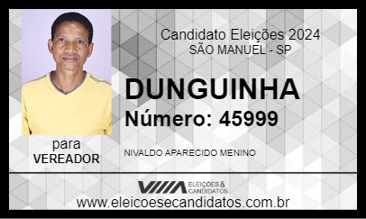 Candidato DUNGUINHA 2024 - SÃO MANUEL - Eleições