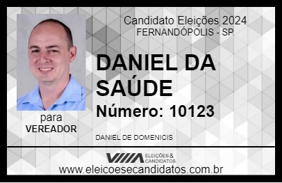 Candidato DANIEL DA SAÚDE 2024 - FERNANDÓPOLIS - Eleições