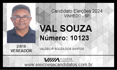 Candidato VAL SOUZA 2024 - VINHEDO - Eleições