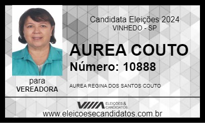 Candidato AUREA COUTO 2024 - VINHEDO - Eleições