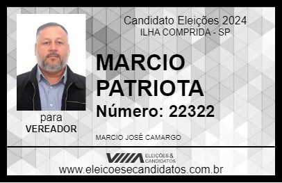 Candidato MARCIO PATRIOTA 2024 - ILHA COMPRIDA - Eleições