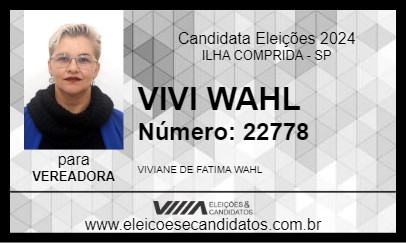 Candidato VIVI WAHL 2024 - ILHA COMPRIDA - Eleições