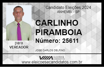 Candidato CARLINHO PIRAMBOIA 2024 - ANHEMBI - Eleições