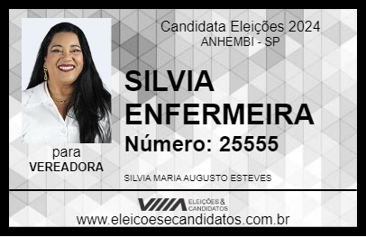 Candidato SILVIA ENFERMEIRA 2024 - ANHEMBI - Eleições