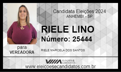 Candidato RIELE DO LINO 2024 - ANHEMBI - Eleições