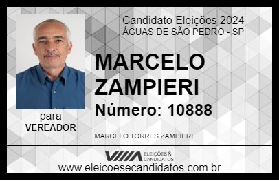 Candidato MARCELO ZAMPIERI 2024 - ÁGUAS DE SÃO PEDRO - Eleições