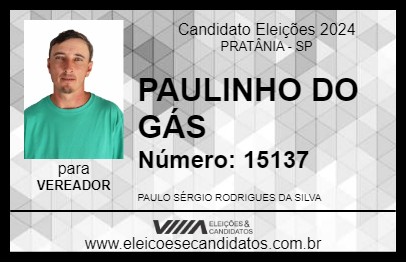 Candidato PAULINHO DO GÁS 2024 - PRATÂNIA - Eleições