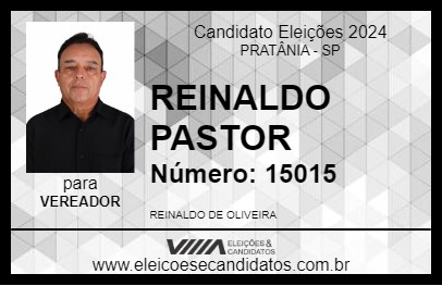 Candidato REINALDO PASTOR 2024 - PRATÂNIA - Eleições