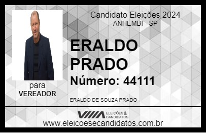 Candidato ERALDO PRADO 2024 - ANHEMBI - Eleições