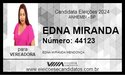 Candidato EDNA MIRANDA 2024 - ANHEMBI - Eleições