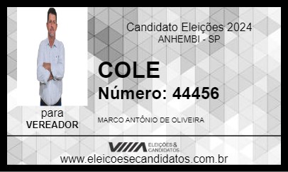 Candidato COLE 2024 - ANHEMBI - Eleições