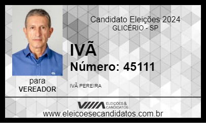 Candidato IVÃ 2024 - GLICÉRIO - Eleições