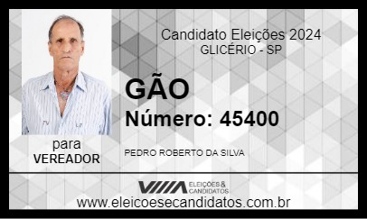 Candidato GÃO 2024 - GLICÉRIO - Eleições