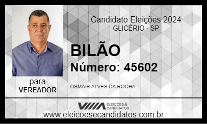 Candidato BILÃO 2024 - GLICÉRIO - Eleições