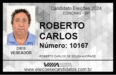 Candidato ROBERTO CARLOS 2024 - CONCHAS - Eleições