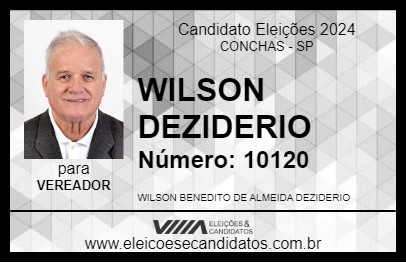 Candidato WILSON DEZIDERIO 2024 - CONCHAS - Eleições