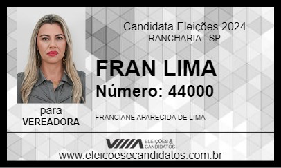 Candidato FRAN LIMA 2024 - RANCHARIA - Eleições