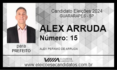 Candidato ALEX ARRUDA 2024 - GUARARAPES - Eleições