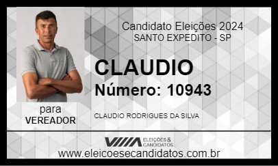 Candidato CLAUDIO 2024 - SANTO EXPEDITO - Eleições