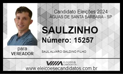 Candidato SAULZINHO 2024 - ÁGUAS DE SANTA BÁRBARA - Eleições