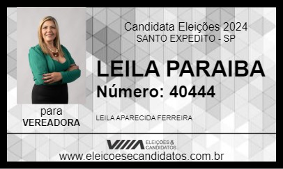 Candidato LEILA PARAIBA 2024 - SANTO EXPEDITO - Eleições