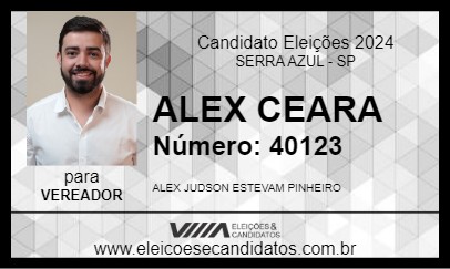 Candidato ALEX CEARA 2024 - SERRA AZUL - Eleições