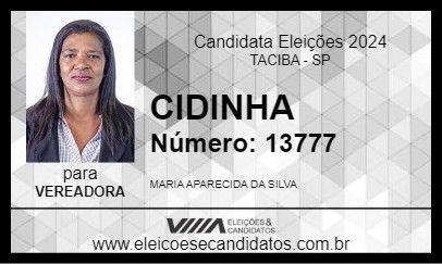 Candidato CIDINHA 2024 - TACIBA - Eleições