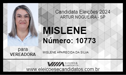 Candidato MISLENE 2024 - ARTUR NOGUEIRA - Eleições