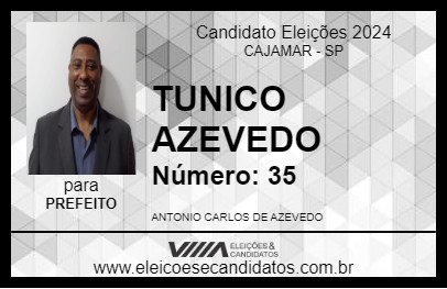 Candidato TUNICO AZEVEDO 2024 - CAJAMAR - Eleições