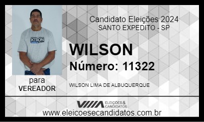 Candidato WILSON 2024 - SANTO EXPEDITO - Eleições