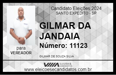 Candidato GILMAR DA JANDAIA 2024 - SANTO EXPEDITO - Eleições