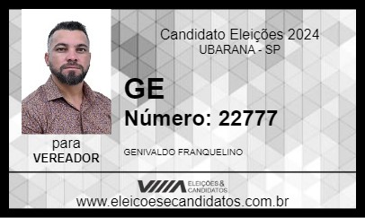 Candidato GE 2024 - UBARANA - Eleições