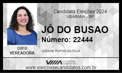 Candidato JÔ DO BUSAO 2024 - UBARANA - Eleições