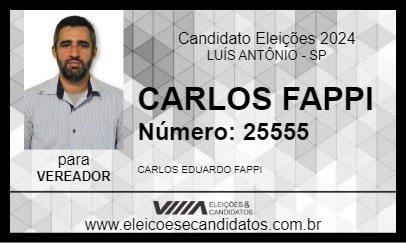 Candidato CARLOS FAPPI 2024 - LUÍS ANTÔNIO - Eleições