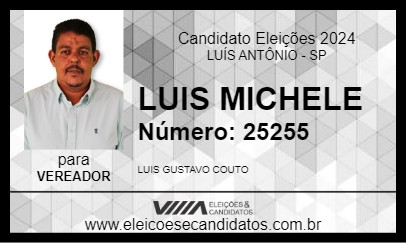 Candidato LUIS MICHELE 2024 - LUÍS ANTÔNIO - Eleições