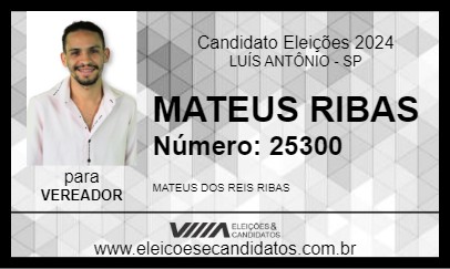 Candidato MATEUS RIBAS 2024 - LUÍS ANTÔNIO - Eleições