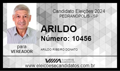 Candidato ARILDO 2024 - PEDRANÓPOLIS - Eleições