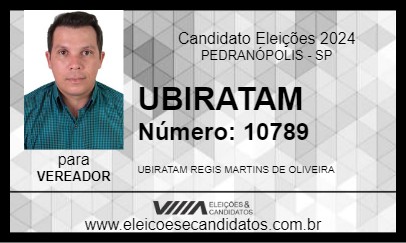 Candidato UBIRATAM 2024 - PEDRANÓPOLIS - Eleições