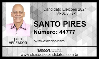 Candidato SANTO PIRES 2024 - ITÁPOLIS - Eleições