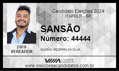 Candidato SANSÃO 2024 - ITÁPOLIS - Eleições