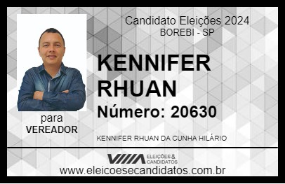 Candidato KENNIFER RHUAN 2024 - BOREBI - Eleições