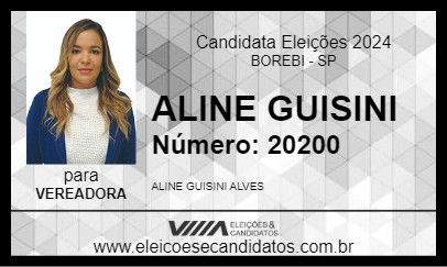 Candidato ALINE GUISINI 2024 - BOREBI - Eleições